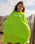 Kids Organic Towel Robe in Lime Green