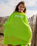 Kids Organic Towel Robe in Lime Green