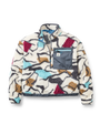 Ravi Sherpa Fleece Jacket in Abstract Trails Off-White