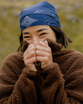 Ravi 1/4 Zip Sherpa Fleece Jacket in Chestnut