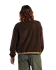 Ravi 1/4 Zip Sherpa Fleece Jacket in Chestnut