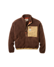 The Passenger Womens Ravi 1/4 Zip Sherpa Fleece Jacket in Chestnut