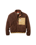 The Passenger Womens Ravi 1/4 Zip Sherpa Fleece Jacket in Chestnut