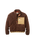 The Passenger Womens Ravi 1/4 Zip Sherpa Fleece Jacket in Chestnut