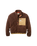 The Passenger Womens Ravi 1/4 Zip Sherpa Fleece Jacket in Chestnut