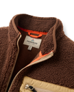 The Passenger Womens Ravi 1/4 Zip Sherpa Fleece Jacket in Chestnut
