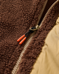 The Passenger Womens Ravi 1/4 Zip Sherpa Fleece Jacket in Chestnut