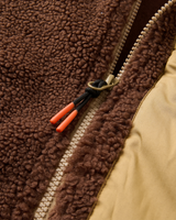 The Passenger Womens Ravi 1/4 Zip Sherpa Fleece Jacket in Chestnut