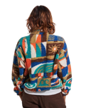 Ravi 1/4 Zip Sherpa Fleece Jacket in Lost On Purpose Pacific Green