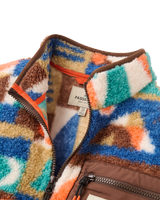 The Passenger Womens Ravi 1/4 Zip Sherpa Fleece Jacket in Lost On Purpose Pacific Green