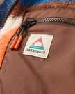 The Passenger Womens Ravi 1/4 Zip Sherpa Fleece Jacket in Lost On Purpose Pacific Green