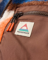 The Passenger Womens Ravi 1/4 Zip Sherpa Fleece Jacket in Lost On Purpose Pacific Green