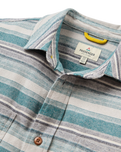 Backcountry Stripe Shirt in Grey Marl & Mediterranean Stripe