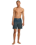 The RVCA Mens Curren Boardshorts in Navy Marine