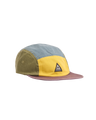 The Passenger Mens Fixie 5 Panel Cap in Dusty Ochre & Stormy Blue