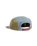 The Passenger Mens Fixie 5 Panel Cap in Dusty Ochre & Stormy Blue
