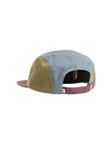 The Passenger Mens Fixie 5 Panel Cap in Dusty Ochre & Stormy Blue