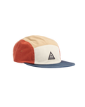 The Passenger Mens Fixie 5 Panel Cap in Blue Navy & Dark Rust