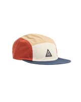 The Passenger Mens Fixie 5 Panel Cap in Blue Navy & Dark Rust