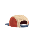 The Passenger Mens Fixie 5 Panel Cap in Blue Navy & Dark Rust