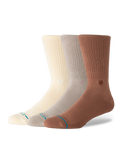 The Stance Womens Icon Socks (3 Pack) in Brown
