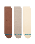 The Stance Womens Icon Socks (3 Pack) in Brown
