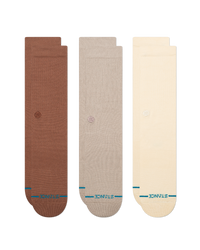 The Stance Womens Icon Socks (3 Pack) in Brown