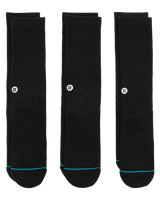 The Stance Mens Icon Socks (3 Pack) in Black
