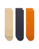 The Stance Mens Icon Socks (3 Pack) in Sand
