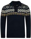 The Superdry Mens Vintage Shawl Jumper in Navy Multi