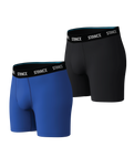 The Stance Mens Solid Boxer Briefs (2 Pack) in Ctblue