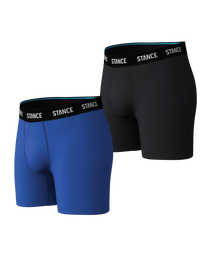 The Stance Mens Solid Boxer Briefs (2 Pack) in Ctblue