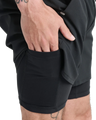 The Stance Mens Flux Performance Liner Walkshorts in Black