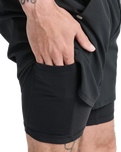 The Stance Mens Flux Performance Liner Walkshorts in Black