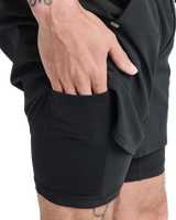 The Stance Mens Flux Performance Liner Walkshorts in Black