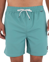 The Hurley Mens Volley Flex Low Tide Boardshorts in Broken Jade