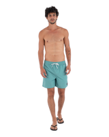 The Hurley Mens Volley Flex Low Tide Boardshorts in Broken Jade