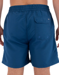 The Hurley Mens Icon Solid Volley Shorts in Abyss