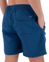 The Hurley Mens Icon Solid Volley Shorts in Abyss