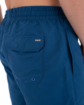 The Hurley Mens Icon Solid Volley Shorts in Abyss