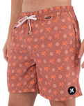 The Hurley Mens Volley Icon Coconut Boardshorts in Nectarine