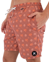 The Hurley Mens Volley Icon Coconut Boardshorts in Nectarine