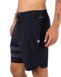 The Hurley Mens Phantom Block Party Renegade Boardshorts in Black