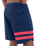 The Hurley Mens Phantom Block Party Boardshorts in Pagent Blue