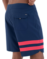 The Hurley Mens Phantom Block Party Boardshorts in Pagent Blue