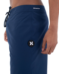 The Hurley Mens Phantom Block Party Boardshorts in Pagent Blue