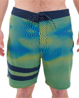 The Hurley Mens Phantom Eco Block Party Boardshorts in Armored Navy