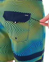 The Hurley Mens Phantom Eco Block Party Boardshorts in Armored Navy