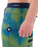 The Hurley Mens Phantom Eco Block Party Boardshorts in Armored Navy