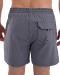 The Hurley Mens Phantom Eco Poolside Combo Boardshorts in Stone Grey